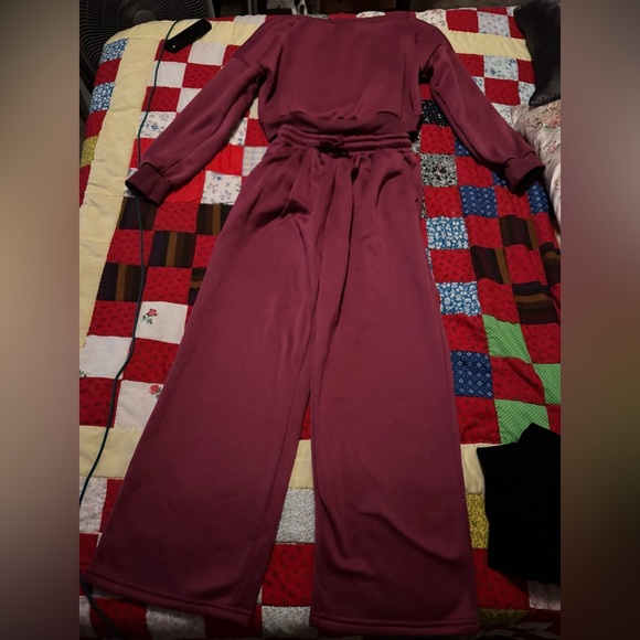 Women's dark purple/pink Jumpsuit - Picture 2 of 4